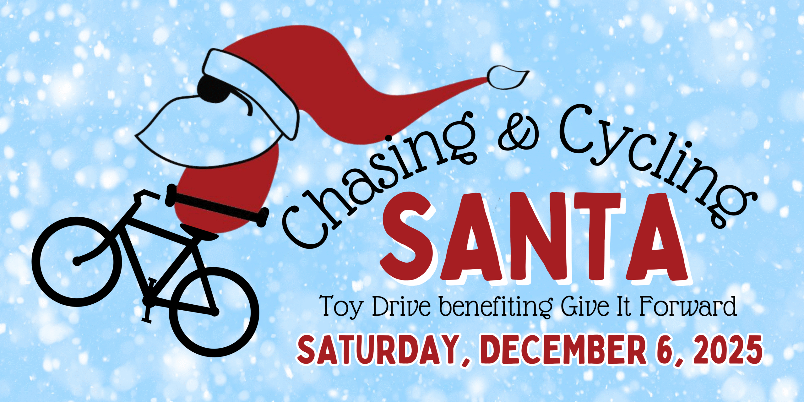 2025 cycling santa graphic new charity version
