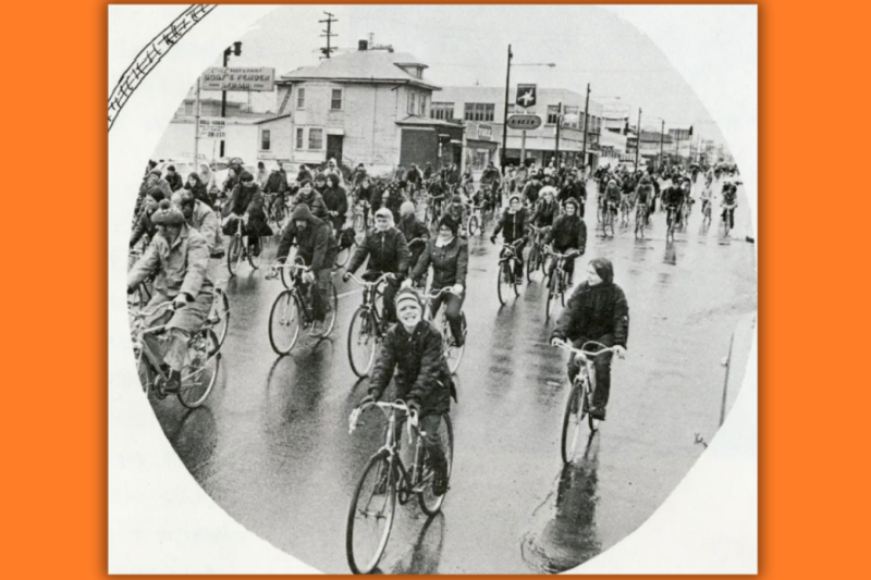 55 years ago, 1,200 portlanders joined bike ride to demand carfree space