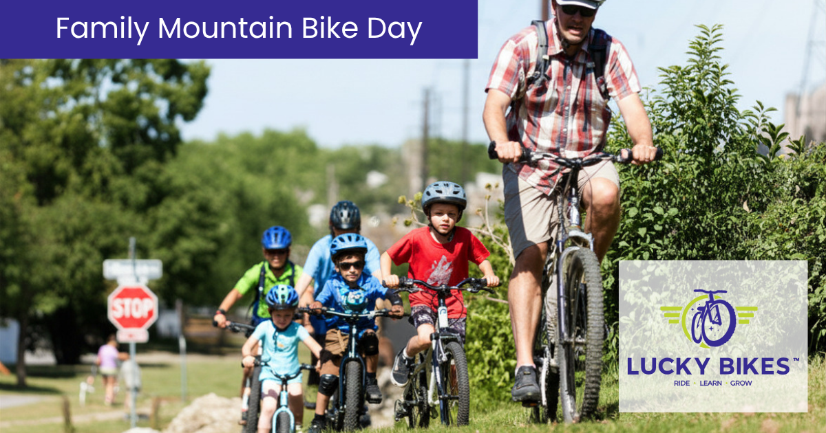 join lucky bikes for family mountain bike day